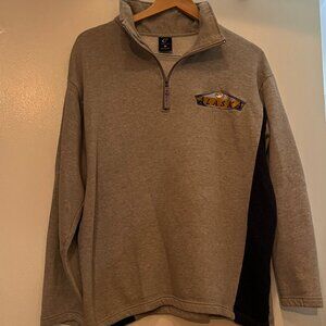Gray Sweatshirt with‎ Partial Zipper Collar by Claudio Nucci (Medium)  "Alaska"